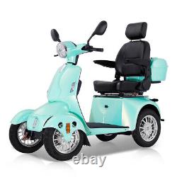 800W 4 Wheel Mobility Scooters 500lbs Reclinable Chair All Terrain Senior Adults