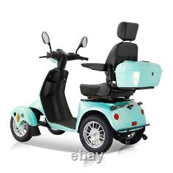 800W 4 Wheel Mobility Scooters 500lbs Reclinable Chair All Terrain Senior Adults