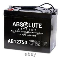 AB12750 12V 75AH Group 24 Battery Scooter Wheelchair Golf Cart Electric DC