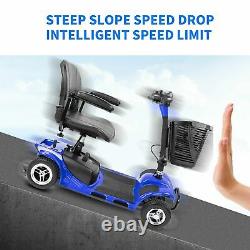 Adult 4 Wheels Electric Mobility Scooter Motorized Wheelchair for Travel Outdoor