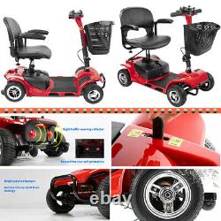 Adult 4 Wheels Mobility Scooter Power Wheel Chair Electric Device Compact Travel