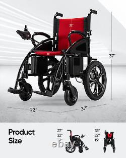 All Terrain Electric Wheelchair Heavy Duty Foldable Electric Motor Powered 300LB