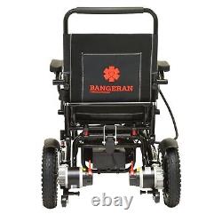 Automatic Folding Electric Mobility Wheelchair 365lb Capacity Long Range Black