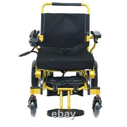 Automatic Folding Lightweight Electric Wheelchair Foldable Portable Gold Frame