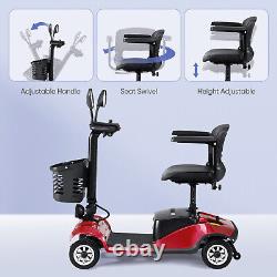 Big 4 Wheel Mobility Scooter Power Wheelchair Folding Electric Scooter Travel