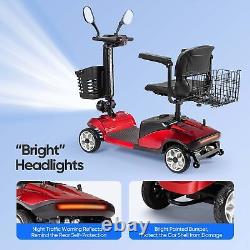 Big 4 Wheels Mobility Scooter Power Wheelchair for Senior Slop Protection Basket