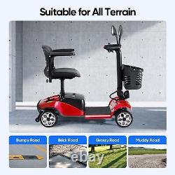 Big 4 Wheels Mobility Scooter Power Wheelchair for Senior Slop Protection Basket