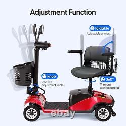 Big 4 Wheels Mobility Scooter Power Wheelchair for Senior Slop Protection Basket