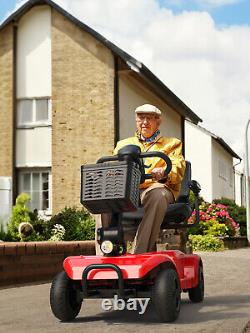 Compact Duty Travel Mobility Scooter, with Dual Battery and Basket, Foldable seat