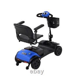Compact Mobility Scooter, Power Wheel Chair Electric Device Elderly, Frosted Blue