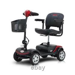 Compact Mobility Scooter with LED Light Electric Wheel Chair Sliding Swivel Seat