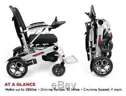 Deluxe RANGER Folding Motorized Wheelchair, lightweight compact Power Scooter