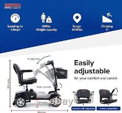 Electric Mobility Scooter Power 4 Wheel Chair Electric Device Compact for Travel