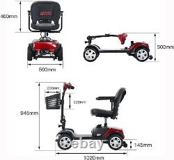 Electric Mobility Scooter Power 4 Wheel Chair Electric Device Compact for Travel