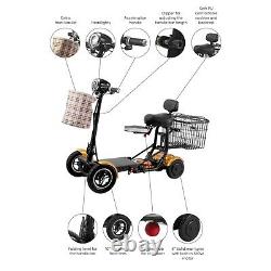 Electric Motorized Smart Mobility Scooter Light & Long Range Up To 25 Miles Gold