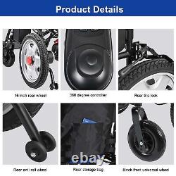 Electric Motorized Wheelchair Foldable Dual Motor Mobility Scooter 265lb Battery