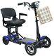 Electric Motorized Wide Chair Medical Scooter, Up To 25 Miles Blue