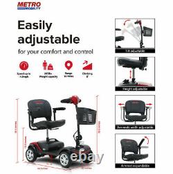 Electric Power Mobility Scooter 4Wheel Compact Scooter WheelChair Folding Travel