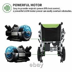 Electric Power Wheelchair Mobility Scooter Lightweight Power Wheelchair Green