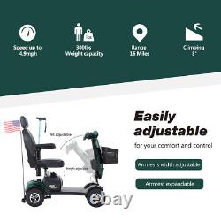 Electric Powered 4 Wheel Wheelchair Device 2pcs 20AH Battery With Charger Basket