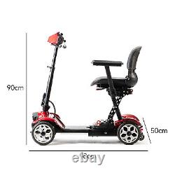 Electric Powered Wheelchair 4 Wheel 24V 12AH Foldable Motorized Mobility Scooter