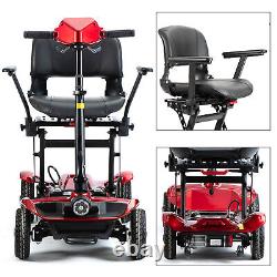 Electric Powered Wheelchair 4 Wheel 24V 12AH Foldable Motorized Mobility Scooter