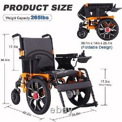 Electric Wheelchair 16 Front Tires More Stable & Flexible Folding Power Scooter
