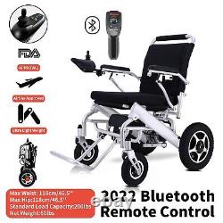 Electric Wheelchair Portable Motorized Foldable Power Wheelchair Scooter Silver