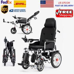 Electric Wheelchair Power Wheel chair Lightweight Mobility Aid Folding Foldable