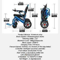 Electric Wheelchair Super Lightweight Foldable Mobility Scooter Bluetooth 60 lbs