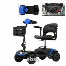 FOLD TRAVEL Electric 4 wheel Mobility Scooter Power Wheel chair Lightweight USA