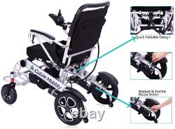 FORCE Electric Wheelchair, Portable Motorized Foldable Power Wheelchair Scooter