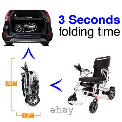 FORCE Electric Wheelchair, Portable Motorized Foldable Power Wheelchair Scooter