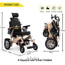 Fold And Travel Mobility Reclining Foldable Electric Wheelchair