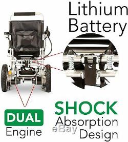 Fold&Travel Motorized Electric Power Wheelchair Folding Wheelchair (Max 365lb)