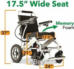 Fold&Travel Motorized Electric Power Wheelchair Folding Wheelchair (Max 365lb)