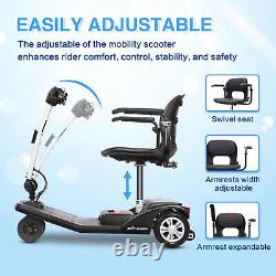 Foldable 4-wheel Mobility Scooter Electric Power Wheelchair Airline Approved