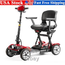 Foldable Electric Powered Wheelchair 4 Wheel Portable Motorized Mobility Scooter