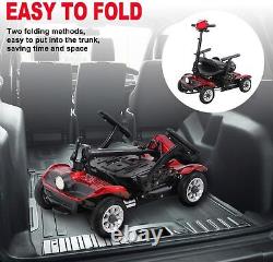 Foldable Electric Powered Wheelchair 4 Wheel Portable Motorized Mobility Scooter