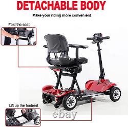 Foldable Electric Powered Wheelchair 4 Wheel Portable Motorized Mobility Scooter