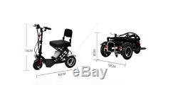 Foldable Electric Scooter 3 Wheel Folding Portable Travel Home Mobility Elderly