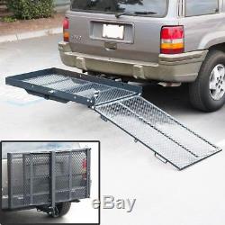 Foldable Electric-Wheelchair Hitch Carrier Mobility Scooter Folding Loading Ramp