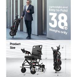 Foldable Electric Wheelchair Intelligent Lightweight For Airline Seniors Adult