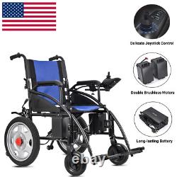 Foldable Electric Wheelchair Lightweight Dual Motors Mobility Scooter Motorized