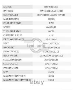 Foldable Electric Wheelchairs for Adult Elderly, 360° Joystick & Powerful Motor