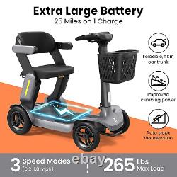 Foldable Mobility Scooter Electric Scooter with Seat for Adults Wheelchair A