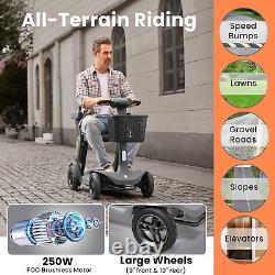 Foldable Mobility Scooter Electric Scooter with Seat for Adults Wheelchair A