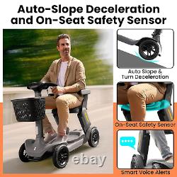 Foldable Mobility Scooter Electric Scooter with Seat for Adults Wheelchair A