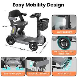 Foldable Mobility Scooter Electric Scooter with Seat for Adults Wheelchair A