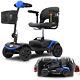Folding 4 Wheel Electric Power Mobility Scooter Travel Wheelchair With Extra Bag